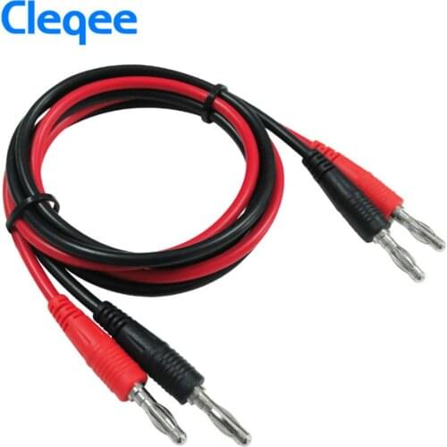 Cleqee P1041 1Set 1M 4mm Banana to Banana Plug Soft RV Test Cable Lead for Multimeter Test Leads Kits Banana Plug Male