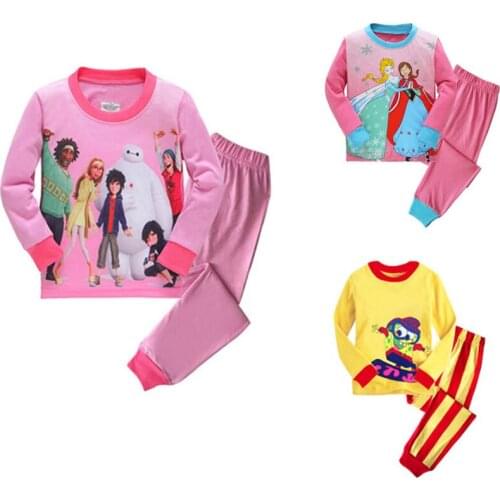 Children Baby Pajama Set Long Sleeve Kids pyjamas coton boy Cartoon Home Clothes Kid Sleepwear Girls Nightwear Homewear Pijamas