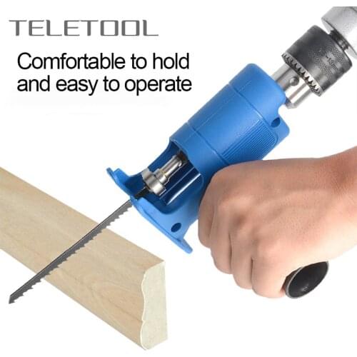 Electric Drill Modified Electric Chainsaw Reciprocating Saw Saber Pruning Saw Drill to Jig Saw Portable Woodworking Tool Cutter