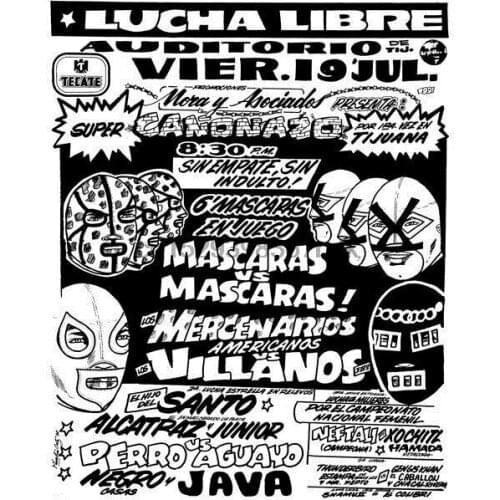 Lucha Libre Flyer - Custom T-Shirt - [A44] - Adult sizes S thru 5X - Santo