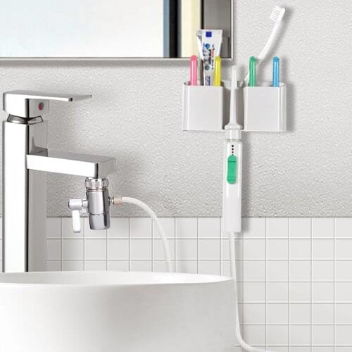 Hot Fashion 6 Tips Water Faucet Flosser Oral Dental Irrigator Teeth Cleaning Irrigation Interdental Brush Family Tooth Cleaner