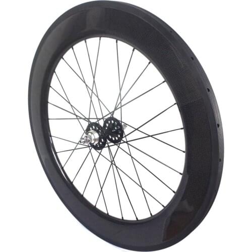 Fixed Gear Carbon Wheels Carbon Track Wheels 88mm Depth 23mm width Single Speed carbon wheelset tubular or clincher