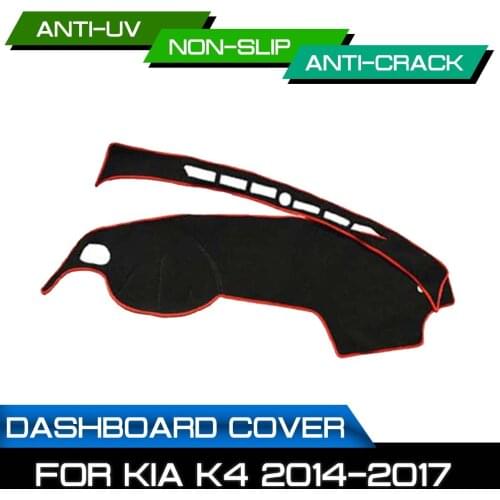 Car Dashboard Mat for KIA K4 2014 2015 2016 2017 Anti-dirty Non-slip Dash Cover Mat UV Protection Shade
