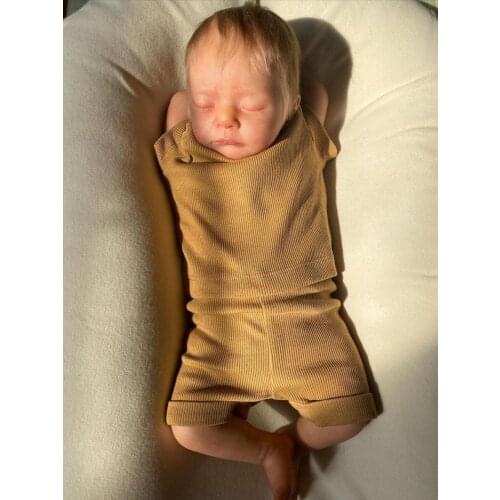 45 CM 3D-Paint Skin Soft Silicone Reborn Boy Baby Doll Toy For Girl Like Real 19 Inch Cloth Body Sleeping Alive Vessel Vein