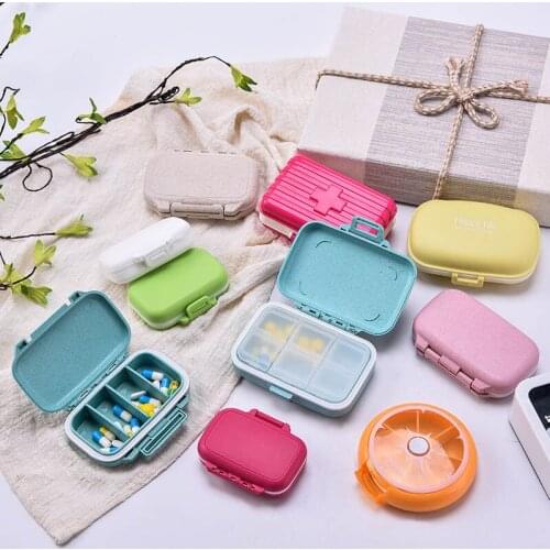 Table Organizer Travel Accessories Medicine Storage Box Pill Case Medicine Container Portable Waterproof 1PC Mini