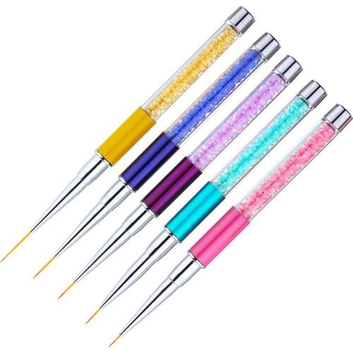 New Nail Brush Rhinestone Handle Drawing UV Gel Pencil Manicure Nail Art Brush Gradient Painting Acrylic GEL Extension Pen