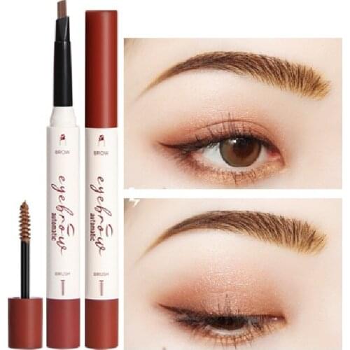 NEW 3D Exquisite Double-head Eyebrow Pen And Eyebrow Cream Waterproof Lasting Easy To Wear Drawing Eyebrow Pen Cosmetics TSLM2