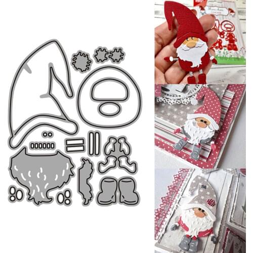 New Christmas Santa Claus Metal Cutting Dies For DIY Scrapbook Craft Making Stamps Greeting Album Paper Card Silver