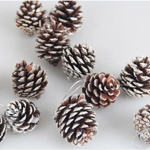 6Pcs Pine Cones String Pendant Natural Wood Christmas Tree Decoration Home Craft