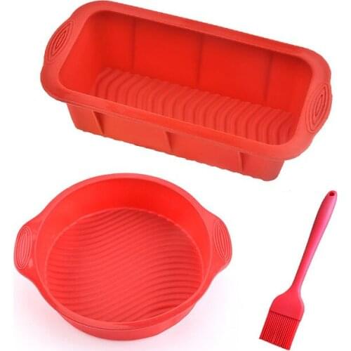 Rectangle Round Cake Silicone Pastry Mold Baking Dish Chocolate Mold Silicone Form For Cooking Marmalade Candy Mold Bakeware