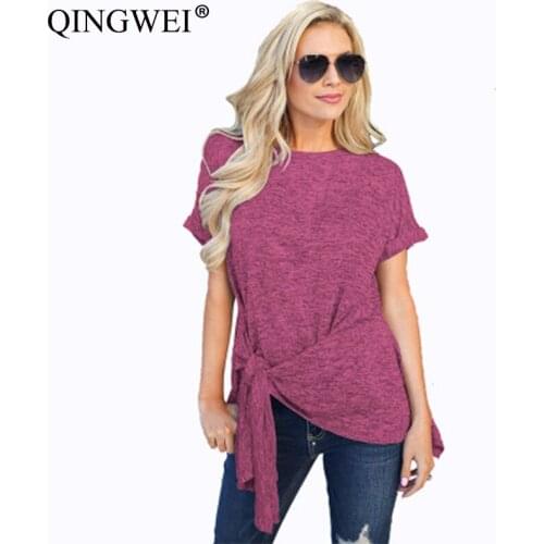 QINGWEI Short Sleeve Women's T-Shirts