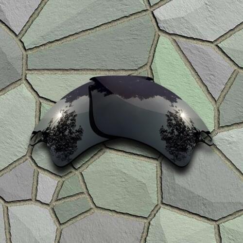 Grey Black Sunglasses Polarized Replacement Lenses for Oakley Fast Jacket XL