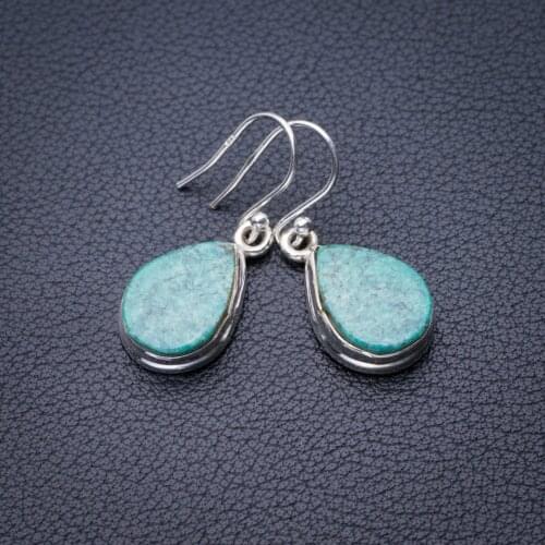 StarGems Natural Turquoise Handmade 925 Sterling Silver Earrings 1.25" E0535