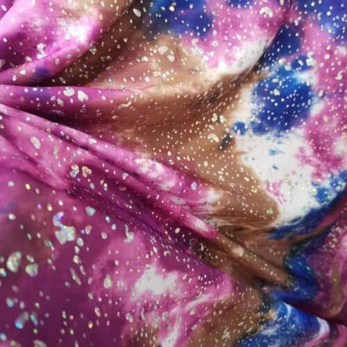 Stage Decoration Fabric Colorful Laser Bronzing Soft Doll Stretchy Handicraft Material