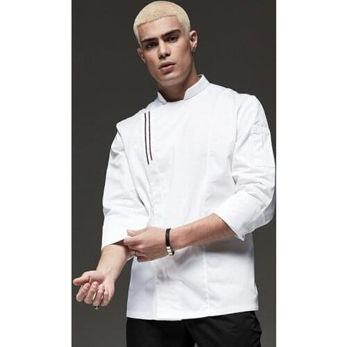 Chefs uniform hotel professional head cook clothes black chef jacket Food service long sleeves restaurant uniform chef coat