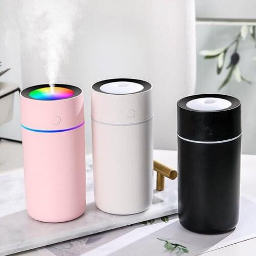 Colorful Cup Air Humidifier Diffuser 320ml for Bedroom Home and Office Travel, Baby Humidifier with 2 Mode Mist Output