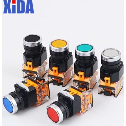 22mm momentary Latching Self-locking Push button switch 1NO+1NC