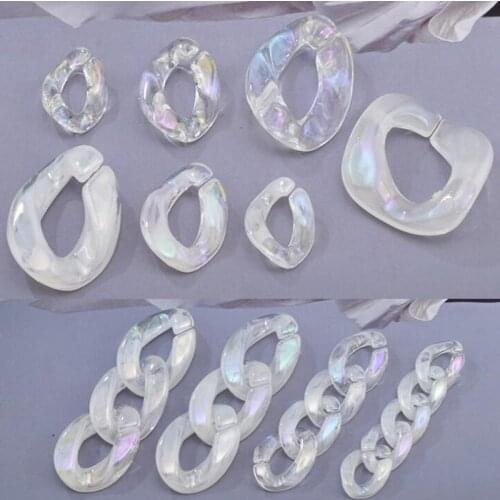 10pcs/lot Transparent Acrylic Chain Charms Connectors For diy earrings necklace bracelet hairpin jewelry Making Accessories