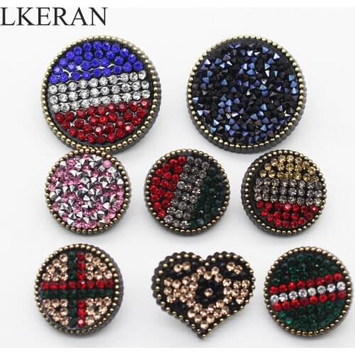 LKERAN 10Pcs 20mm Resin Crystal Plastic Button Ornaments sewing accessory DIY scrapbooking