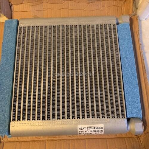 Free shipping 1622059409(1622 0594 09) plate-fin air cooler oil cooler radiator for AC screw air compressor