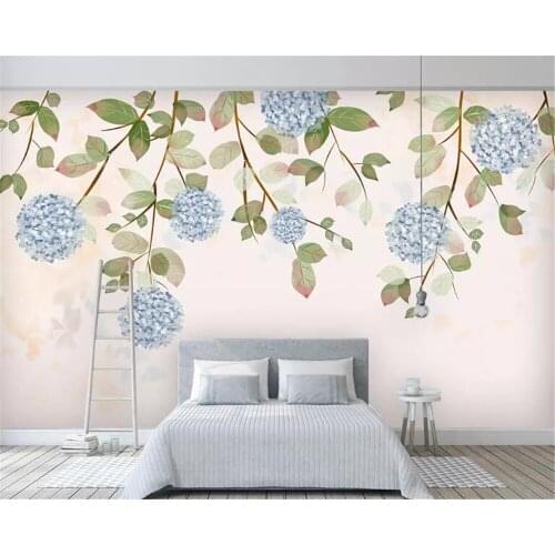 Beibehang Custom 3D wallpaper hand-painted Vintage watercolor flower mural living room bedroom TV background mural 3d wallpaper