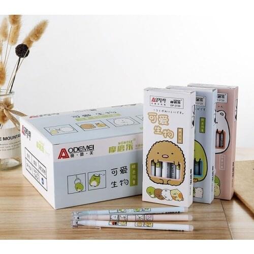 6 pcs/lost .5mm Kawaii Sumikko Gurashi Erasable Gel Ink Pens for School Cute Pen Stationery Office Writing Art Supplies Korean
