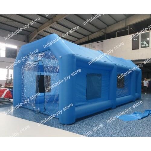 Free air ship to door!blue customized inflatable spray booth, cheap inflatable car paint booth, portable car cover tent