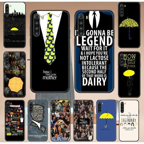 TV how i met your mother Phone case For Xiaomi Redmi Note 7 7A 8 8T 9 9A 9S 10 K30 Pro Ultra black silicone funda fashion shell