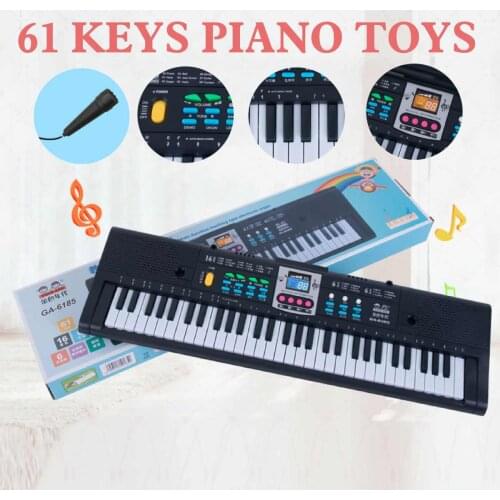 61 Keys Digital Music Electronic Keyboard Key Board Electric Piano Kids Gift Musical Instrument US/EU/USB Plug+Microphone