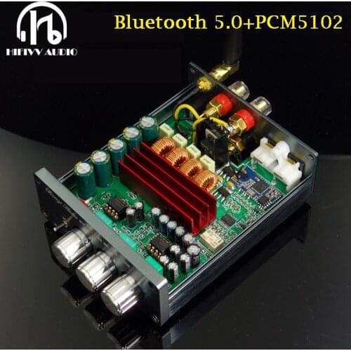 100W *2 Bluetooth 5.0 Digital Amplifier of TPA3116d2 home Digital AMP 2.0CH QCC3003 + TPA3116 + PCM5102 dac ATPX HDaptX