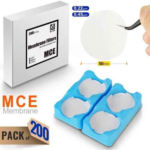 MCE Membrane Filter, Diameter 50mm, Pore Size 0.22 0.45 µm, Pack of 200 by Ks-Tek