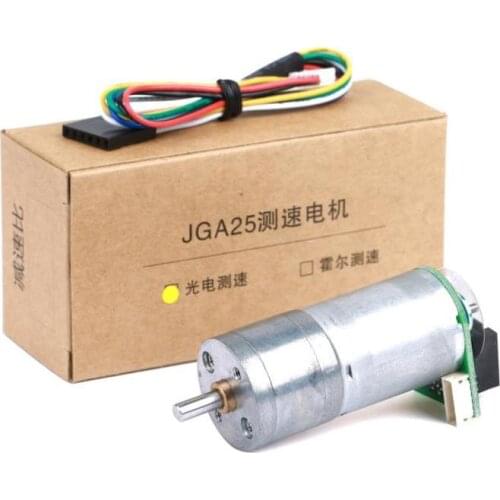 JGA25-371 High Precision Encoder Speed Reducer Motor Intelligent Car Balance Special 360 Line for DIY RC