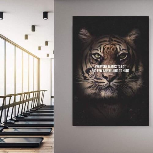 Nature Ferocious Animal Tiger Wall Art Canvas Painting Nordic Posters and Prints Wall Pictures for Living Bedroom Decoration