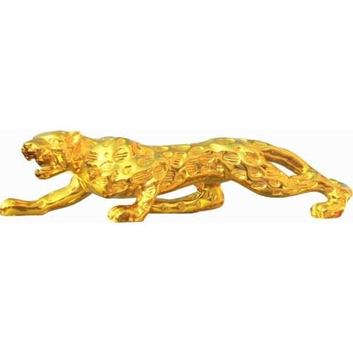 Gold leopard car creative Crafts decoration Fine Leopard head model porch household crafts men money golden silver animal