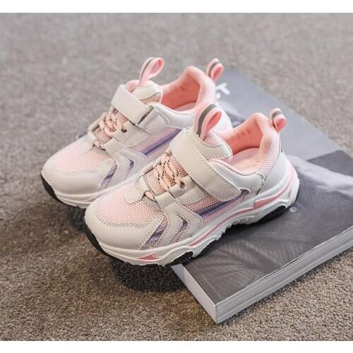 Boys & Girls Children Sports Shoes Fashion Air Mesh Kids Sneakers Breathable Non-Slip Casual Shoes Size 26-37