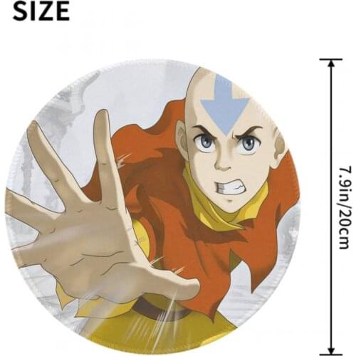 Cool New Avatar the Last Airbender Laptop Computer Mousepad Mouse Padding Rubber Cartoon round Wholesale small mouse pad 20cm