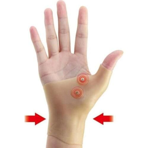 Magnetic Therapy Wrist Hand Thumb Support Gloves Silicone Gel Arthritis Pressure Corrector Massage Pain Relief Gloves Hot Sale