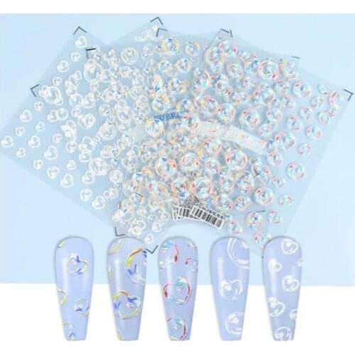 Cute Bubble 5D Decal Lovely Transparent Ultra-Thin Nail Sticker For Design Manicure DIY Japan Korea Charm Nail Art Decorations