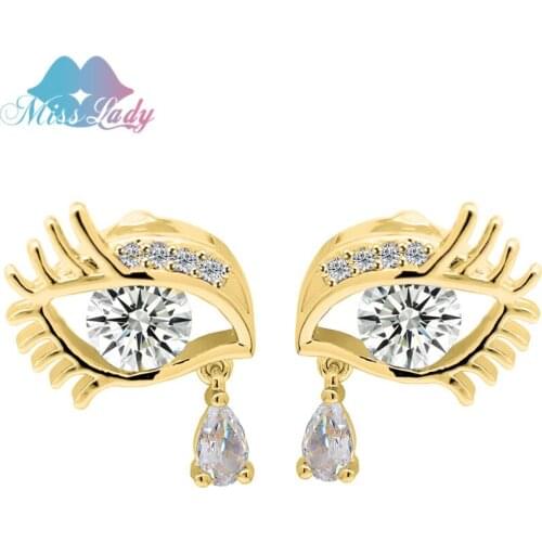 Miss Lady ethnic jewelry Eye Shape statement jewelry punk Stud earrings friends gifts unique For Women CK07696C08