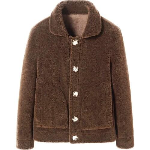 Fashion Winter Coat Male Real Fur Coat Men Clothing 2019 Korean Streetwear Mens Shearling Jacket Sheep Fur Casaco 19050