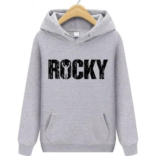 Mens Sweatshirt Rocky Balboa Artwork Sportwear Youth Hiphop Sport Fitness Jersey Creative Woman Print Pullover Tops