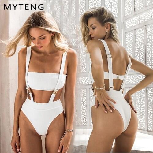 MYTENG White One-piece Swimwear
