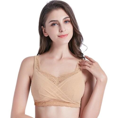 75A-80C Underwear Bra For Chest Fake Breast Without Steel Ring Women Mastectomy Sexy Pocket Bras