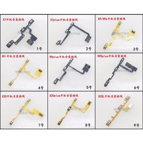 OPPO VIVO X7A X7P X9S X9i X9Splus X20P X5SL Y85 Power Volume Flex Cable Switch Button Home Menu Ring Silent Control Smartphone