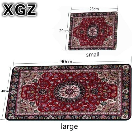 XGZ Persian Carpet Many Large Size Mouse Pad Gaming Accessories Computer Notebook Desk Locking Edge Gaming Mouse Pad Gaming Desk