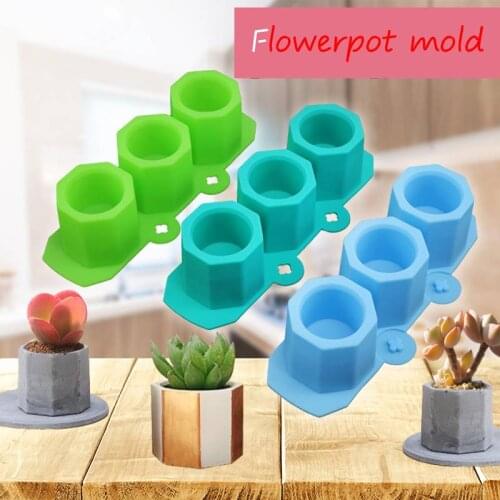 Durable Silicone Flowerpot Mold Cement Pot DIY Succulent Making Mold Manual Clay Craft Cement Silicone Concrete Bottle Mould