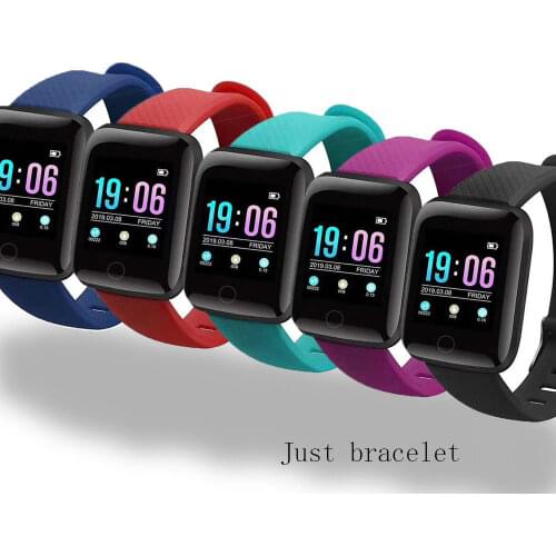 Strap For D13 116Plus Smart Watch Silicone Replacement Bracelet Sport Band Smart Wristband For 116Plus D13 Watchband Wriststrap