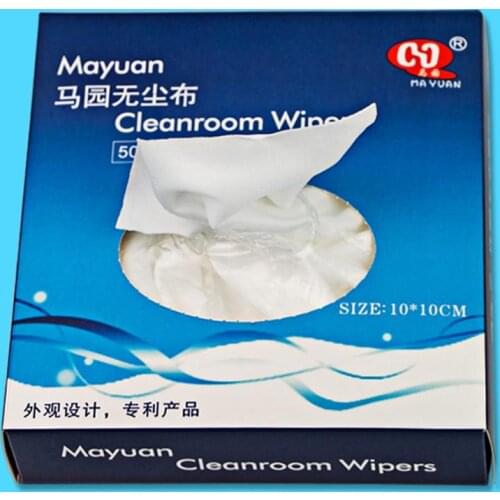 DIYFIX 50Pcs Pumping Soft Cleanroom Wipers Phone LCD Screen Cleaning Tool 10x10cm Dust Free Cloth Clean Room Environment Wiper
