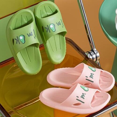 Mute EVA Sofa Slides Summer New Cartoon Slippers Female Flip Flops Home Couple Women Thick Sole Soft outdoor Sandals Wholesale