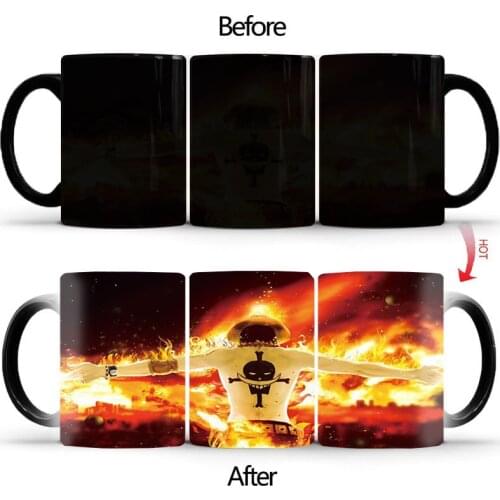 Creative king of Pirates Magic Mug,Color Changing Cup Ceramic Discoloration Coffee Tea Milk Mugs Drinkware dropshipping BSKT-019